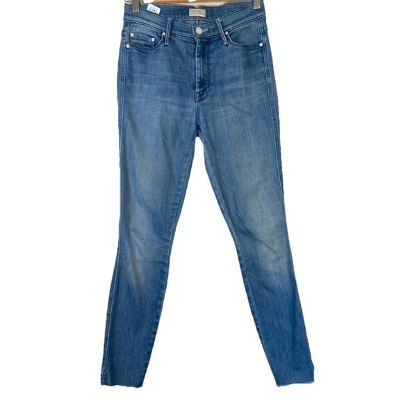 MOTHER Vamp Fray Jeans In Crack The Whip Wash Women’s Size 26 Preppy Classic - Picture 3 of 16